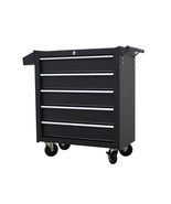 Portable 1 PC Black 5-Drawer Storage Cabinet Tool Car with Wheels - $412.92 CAD