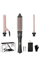 3-in-1 Curling Wand Set Hair Waver with 3 Interchangable Ceramic Barrels - $375.11 MXN