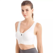 Women&#39;s Front Zipper Sports Bra high-strength shockproof Breathable Unde... - $13.99