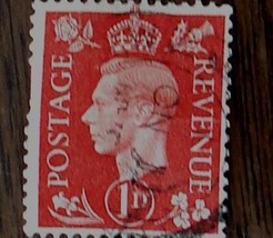 Nice Vintage Used Postage Revenue 1 D Stamp, GOOD COND - 1940&#39;s - £2.32 GBP