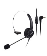 AGPtEK 2.5mm Monaural Headset for Desk Phones, 6FT Hands-Free Noise Canc... - £21.78 GBP