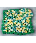 Handmade Crocheted Variegated Turquoise, Green, and Yellow Wash Cloth an... - $13.69 CAD