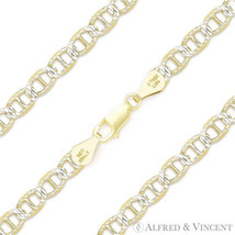 5.3mm Marina / Mariner Link Sterling Silver 14k Yellow Gold-Plated Chain Anklet - £37.52 GBP+
