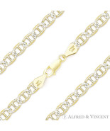5.3mm Marina / Mariner Link Sterling Silver 14k Yellow Gold-Plated Chain... - $902.63 MXN+