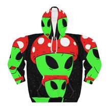 Mushroom Hat Game Cartoon Alien AOP Unisex Pullover Hoodie - $137.63+