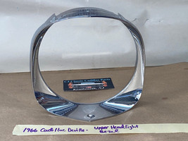 OEM 66 Cadillac FRONT UPPER HEADLIGHT CHROME BEZEL TRIM DOOR - $45.53