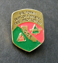 Us Fire Fighter California Forestry Fire Protection Lapel Pin Badge 1 Inch Cdf - £4.41 GBP