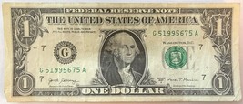 $1 One Dollar Bill 51995675, Anniversary / birthday, June 7, 1995 - $4.99