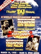 Primary image for Keith Mullings vs. Davide Ciarlante 1998 Boxing Program