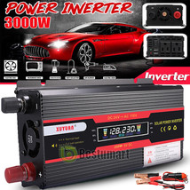2 Usb 3000W Car Truck Power Inverter Dc 12V To Ac 110V Pure Sine Convert... - $100.99