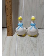 Geese Salt Pepper Shakers blue bows 1980s or 90s vintage blue bows - £6.99 GBP