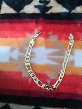 Soprano Link Chain Bracelet 14K Gold Plated 8 IN - $60.00