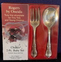 Vintage Chalice / 2 Pc Baby Set Silverplate Oneida / Wm A Rogers - Nos - £29.23 GBP