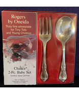 Vintage CHALICE /  2 pc BABY SET  Silverplate Oneida / Wm A Rogers - NOS - £29.41 GBP