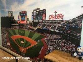 Citi Field Baseball Diamond Field Custom Designed Wallpaper Peel and Stick - $19.95+