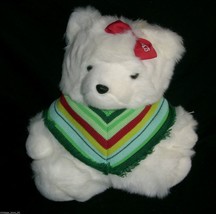 Big Vintage Santa Marshall Fields Mistletoe Teddy Bear Stuffed Animal Plush Girl - £22.78 GBP