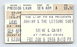 Johnny &amp; The Freizeit Anzug Konzert Ticket Stumpf Juni 6 1986 Chicago Illinois - $49.46