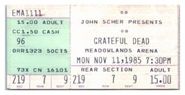 Grateful Dead Concierto Ticket Stub Noviembre 11 1985 Meadowlands Nuevo Camiseta - £39.66 GBP