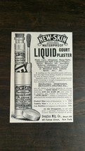 Vintage 1909 New Skin Waterproof Liquid Court Plaster Original Ad 721 - £5.22 GBP