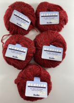 Lot of 5 Vintage Bucilla Glacier Wool Acrylic Blend Yarn Made in Belgium - $34.64