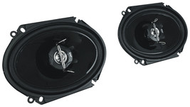 Pair JVC CSJ6820 30 Watt RMS 6x8' / 5x7" 2-Way Coaxial Car Audio Speakers - £78.62 GBP