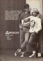1987 Pepsi Cola Sportswear Black &amp; White Watson’s Vintage Print Ad  1980s - £5.33 GBP