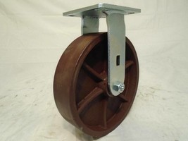 8&quot; x 2&quot; Rigid Caster w/ Ductile Steel Wheel 2000lb each - £28.90 GBP