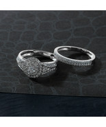 Authenticity Guarantee 
14K White Gold 1Ct TDW Diamond Oval Shape Double... - $1,529.99