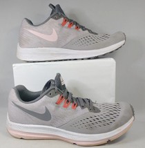 Nike Womens Zoom Winflo 4 898485-010 Gray Pink Running Shoes Sneakers Size 7.5 - £22.63 GBP