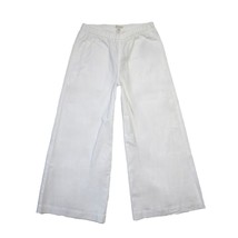 NWT Eileen Fisher Wide Ankle in White Washed Organic Cotton Poplin Pant XXS 2XS - $92.00