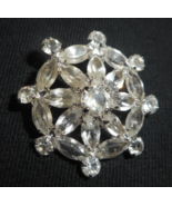Carl Art CA Sterling Silver Diamante Crystal Snowflake Pendant Brooch 1 ... - £54.52 GBP