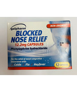Galpharm BLOCKED NOSE RELIEF 12.2mg CAPSULES COLD FLU HAYFEVER PHENYLEPH... - $121.86 MXN