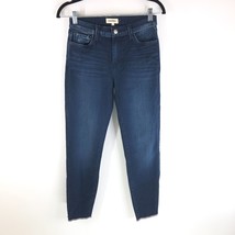 L&#39;agence El Matador French Slim Jeans Bleu Jay Dark Wash Unfinished Hem 25 - £41.97 GBP