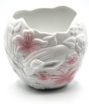 Especially For You FTD Vase Ceramic Hands Mother &amp; Child With Pink 6&quot; Tall - £23.89 GBP
