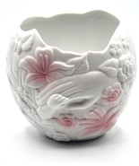Especially For You FTD Vase Ceramic Hands Mother &amp; Child With Pink 6&quot; Tall - £23.57 GBP