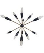 Mid Century Design Black Finish Sputnik Chandelier Home Interior 12 Arms... - £157.00 GBP