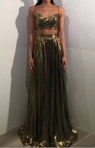 Jovani pleated metallic cut out gown size 4 - $366.30