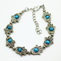 Hamsa Fatima Turquoise Fashion Bracelet - £6.97 GBP