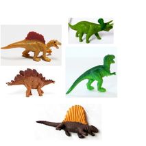 Toy Dinosaur Set/5 #2 Different Micro-mini Game Pcs Doll House Shoppe Miniature - £5.98 GBP