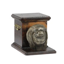 Urn for dog’s ashes with a standing statue -Pekingese, ART-DOG - £161.08 GBP