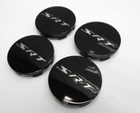 4/Pk Gloss Black Chrome SRT Wheel Center Caps for SRT Rim Center Covers - £20.50 GBP