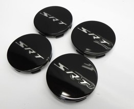 4/Pk Gloss Black Chrome SRT Wheel Center Caps for SRT Rim Center Covers - £20.44 GBP