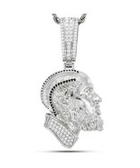 Nipsey Hussle Iced Out  Head  Pendant Necklace with  Chain Hip Hop AAA C... - $75.94 CAD