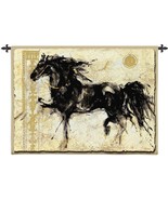 53x45 LEPA ZENA Black Horse Tapestry Wall Hanging  - £147.30 GBP