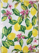 1 Printed Fabric Tablecloth, 60&quot; Round (4-6 people) EURO LEMONS, VL - £19.77 GBP