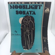 Vintage &quot;Moonlight Sonata&quot; Piano Solo Sheet Music By L. Von Beethoven - $18.39