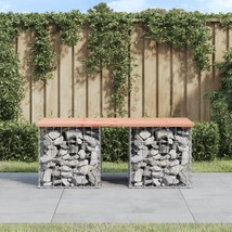 Garden Bench Gabion Design 103x44x42 cm Solid Wood Douglas - £66.75 GBP