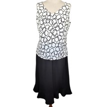 Black and White Blouse and Skirt Set Size 8  - £27.25 GBP