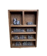 Vintage Bankers  Backwords Box Foundry Type Letterpress Typeset  Wall Sh... - €33,29 EUR