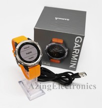 Garmin Fenix 5 Plus 47mm Sapphire Multisport GPS Watch Titanium Spark Orange image 1